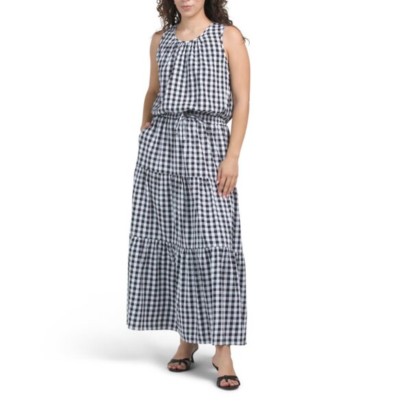 ROSE & OLIVE BLACK MULTI Gingham Skirt And Short Sleeve Top Set